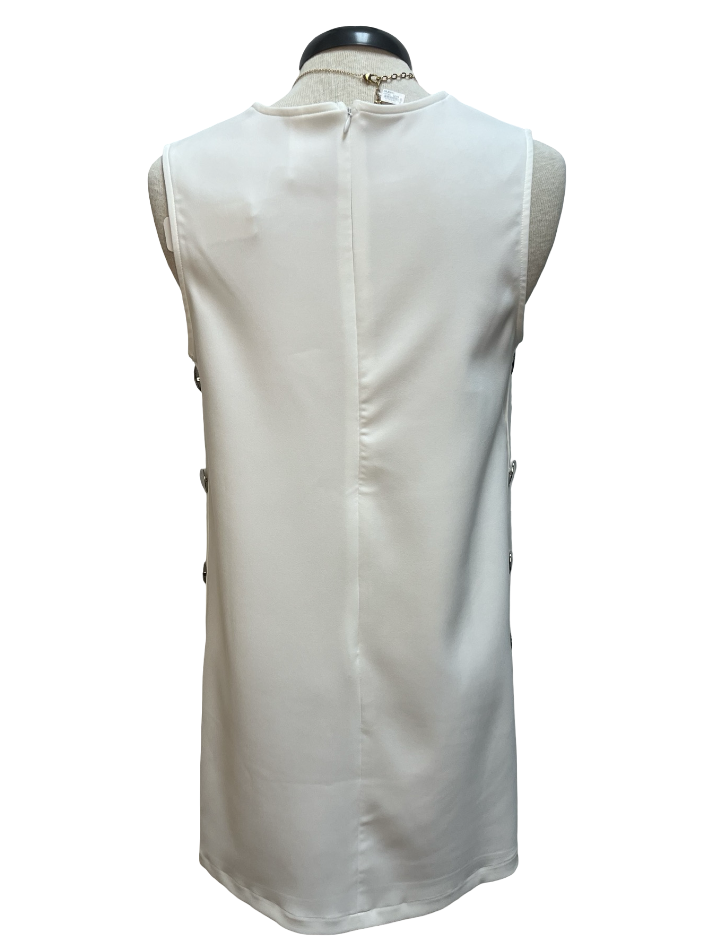 Sleeveless Shift Mini Dress White