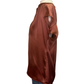 V Neck Drop Satin Blouse Brick