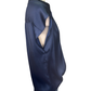 V Neck Drop Satin Blouse Navy