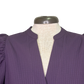 V Neck Puff Sleeve Top Purple