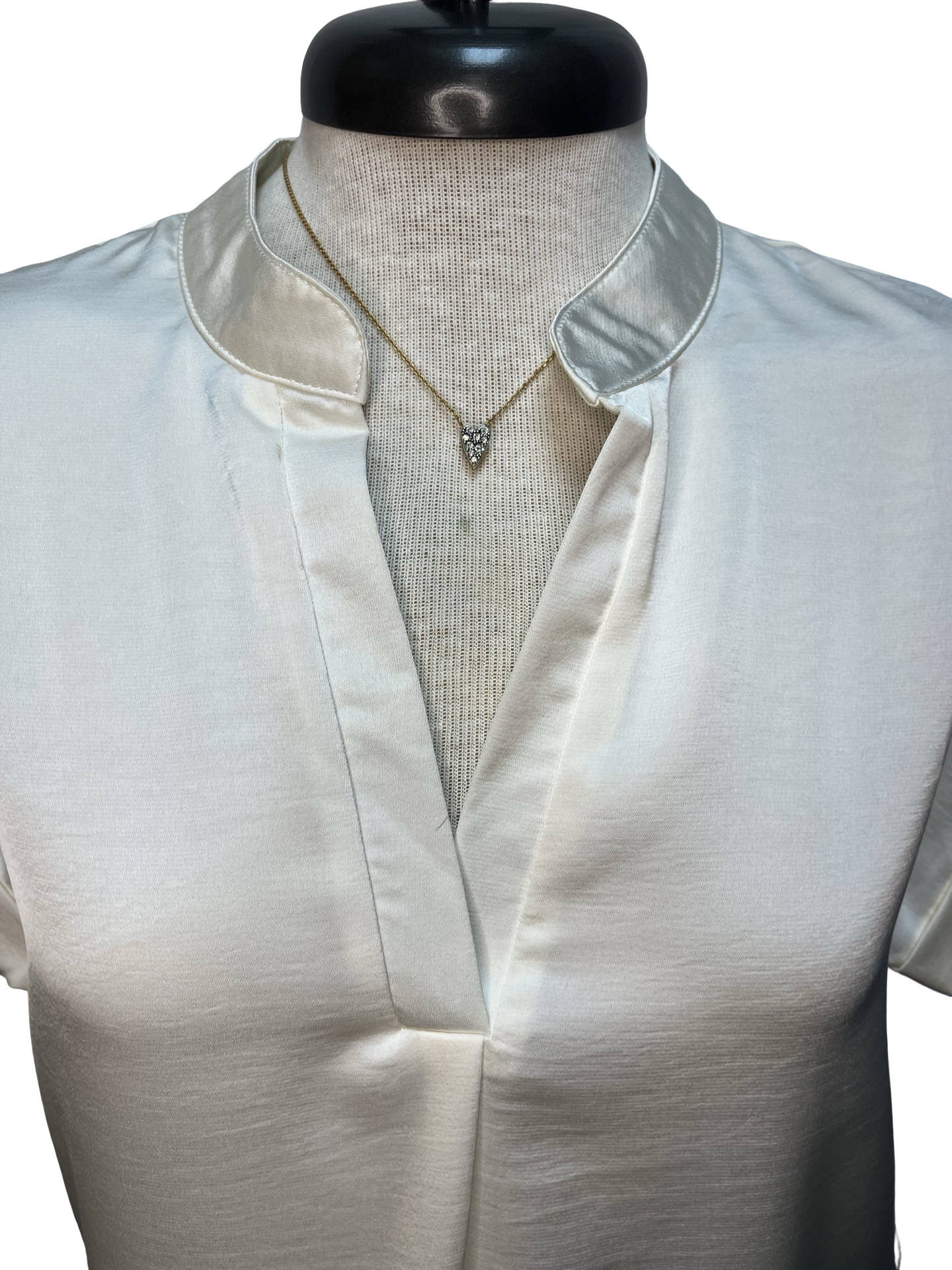 V Neck Short Sleeve Blouse