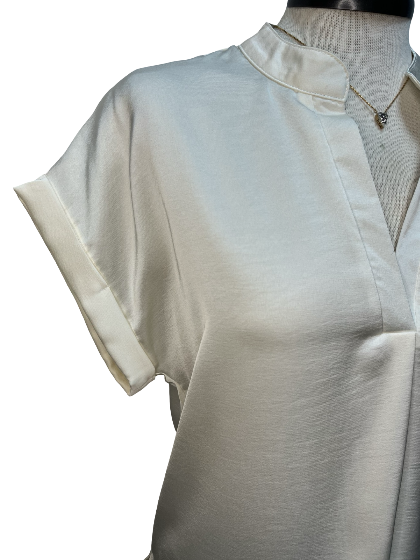 V Neck Short Sleeve Blouse