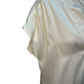 V Neckline Cap Sleeve Top Cream