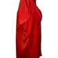 V Neckline Cap Sleeve Top Red