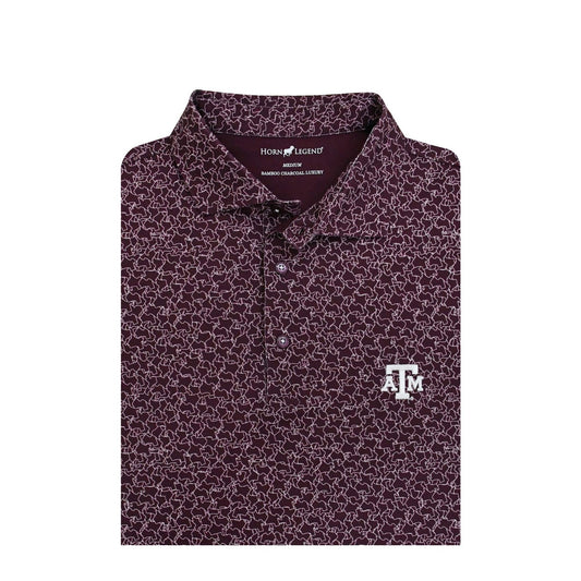 Texas A&M Maroon State Inspired Jigsaw Polo