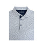 Texas Jigsaw Performance Polo White with Navy