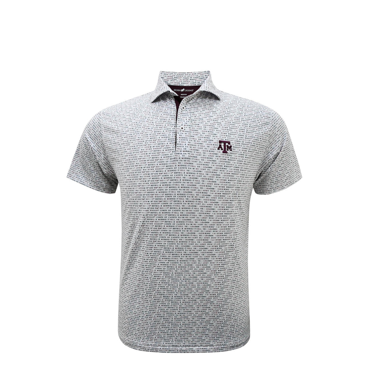 Texas A&M Aggies Wordmark Polo White