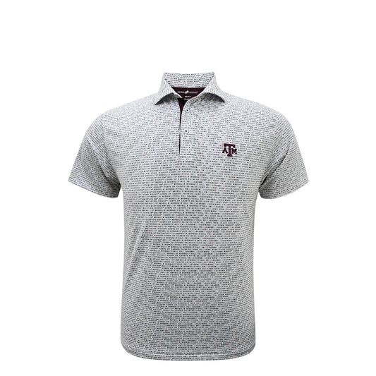 Texas A&M Aggies Wordmark Polo White