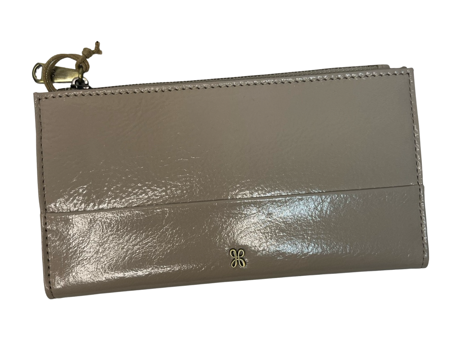 Jill Large Bifold Wallet by Hobo in Stone Gloss