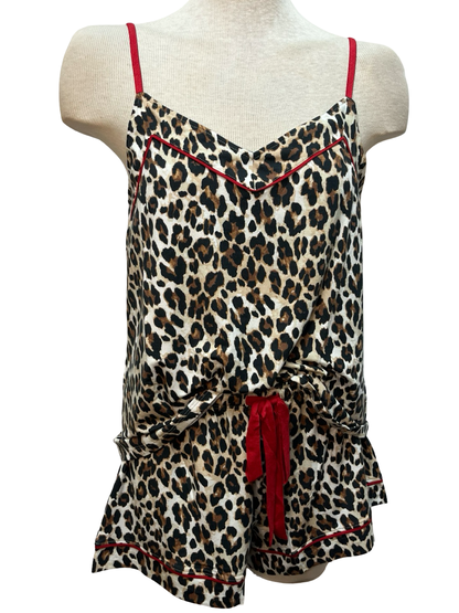 Holiday Dreams Leopard Print Shorts PJ Set