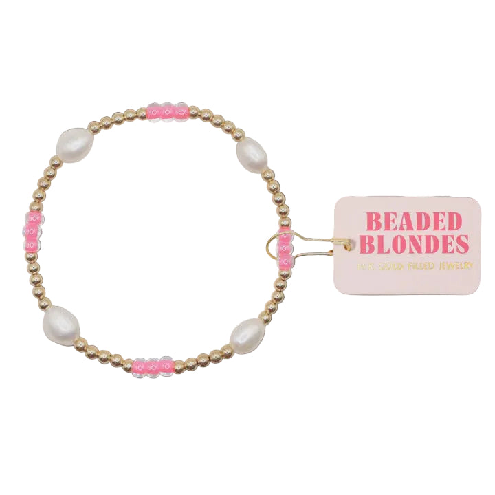 BB Hot Pink Pearl Poppi Bracelet Extended