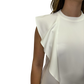 White Side Ruffles Dress