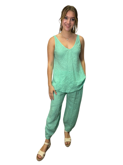 Stacy Linen Swing Cami Aqua