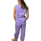 Sequoia Linen Sleeveless Top Lilac
