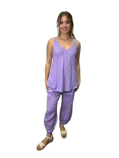 Sicily Linen Pants Lilac