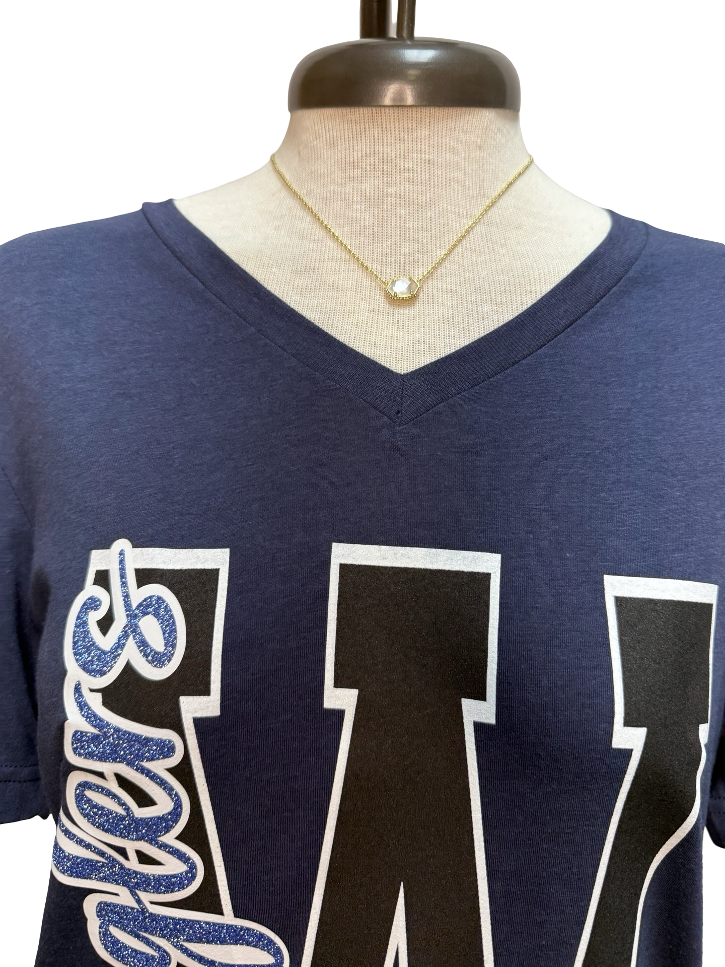 Wrangler Glitter V Neck Tee