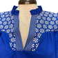 Royal Blue Embroidered Blouse