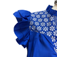 Royal Blue Embroidered Blouse