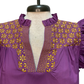Mia Purple and Gold Embroidered Blouse
