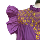 Mia Purple and Gold Embroidered Blouse