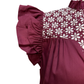 Howdy Maroon Embroidered Blouse
