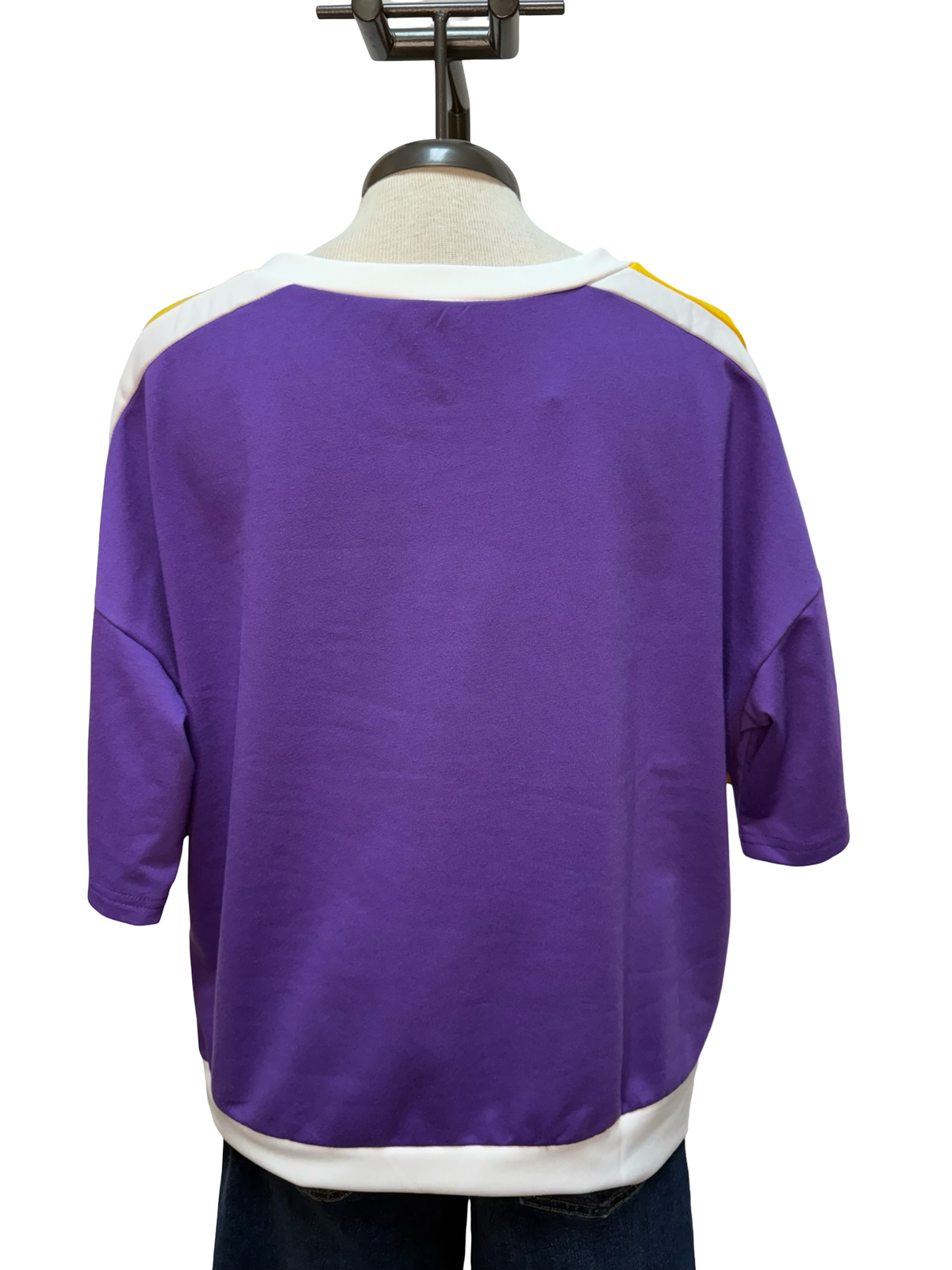 Gameday Colorblock Short Sleeve Top Purple/Gold