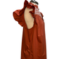 Hook Em Burnt Orange Embroidered Blouse