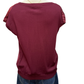 Cowl Neck Combo Blouse Burgundy