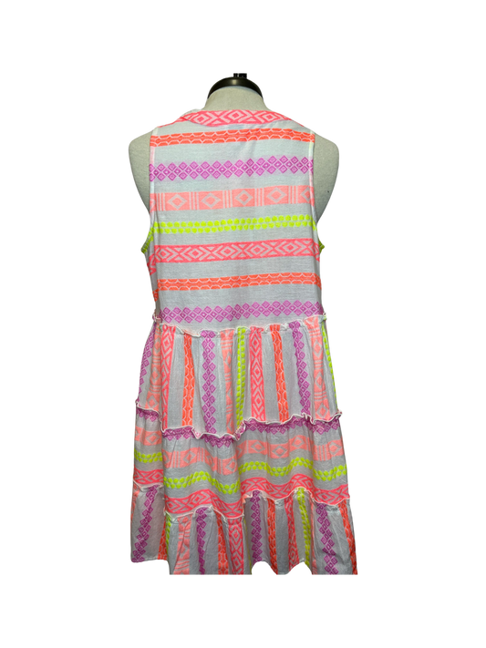 Angelica Yarn Dye Dress Pink
