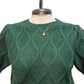 Short Puff Sleeve Sweater Pine