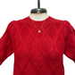 Short Puff Sleeve Sweater Scarlet