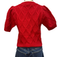 Short Puff Sleeve Sweater Scarlet