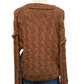 Semi-Cropped V Neck Sweater Chocolate