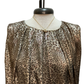 Satin Leopard Bubble-Hem Top