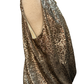 Satin Leopard Bubble-Hem Top