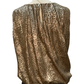 Satin Leopard Bubble-Hem Top
