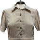 London Times Tan Short Sleeve Collared Dress