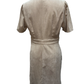 London Times Tan Short Sleeve Collared Dress