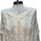 Semi-Cropped V Neck Sweater Cream