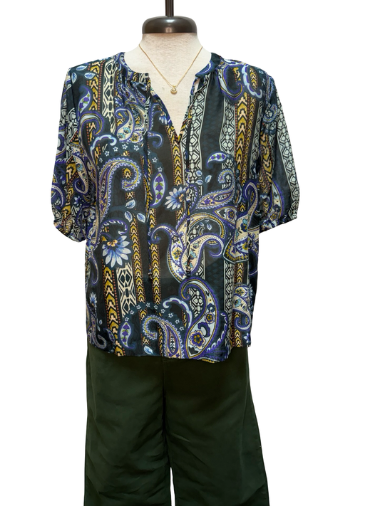 Margot Short Sleeve Blouse Montecito