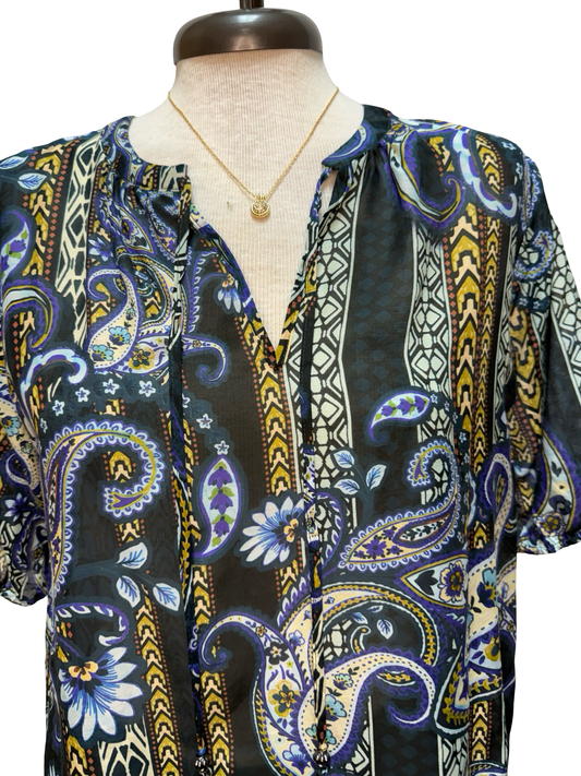 Margot Short Sleeve Blouse Montecito