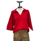 Knit 3/4 Sleeve V Neck Top