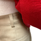 Wide Leg Scallop Accented Pant Camel