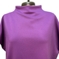 Solid Mock Neck Short Sleeve Top Plum Jam