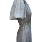 Snow Washed Smocked V-Neck Chambray Dress