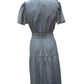Snow Washed Smocked V-Neck Chambray Dress