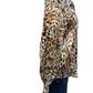 Abstract Print Bubble Sleeve Blouse Burnt Sienna