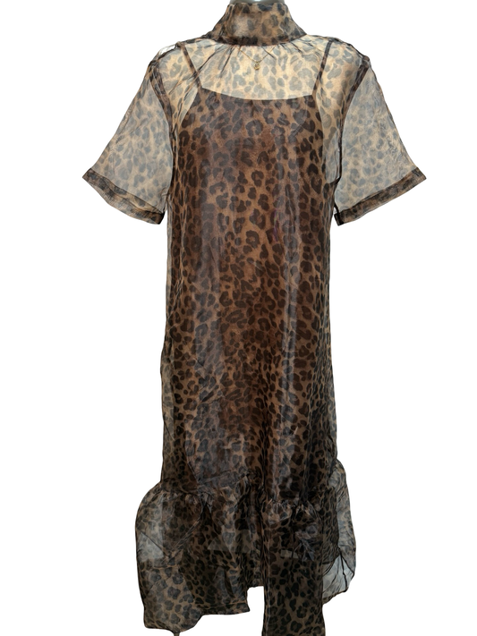 Leopard Print Midi Dress