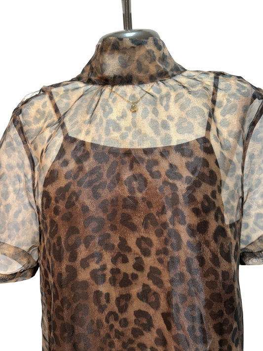 Leopard Print Midi Dress