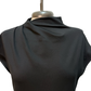 Mock Neck Dolman Short Sleeve Top Black